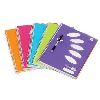marbig colourhide notebook 5 subject side open a4 250 page